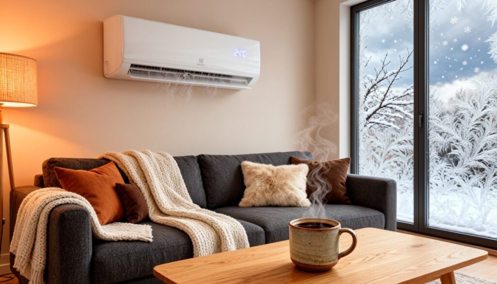 Função quente/frio do Ar-Condicionado Electrolux Split 18.000 BTUs YI18R aquecendo ambiente no inverno
