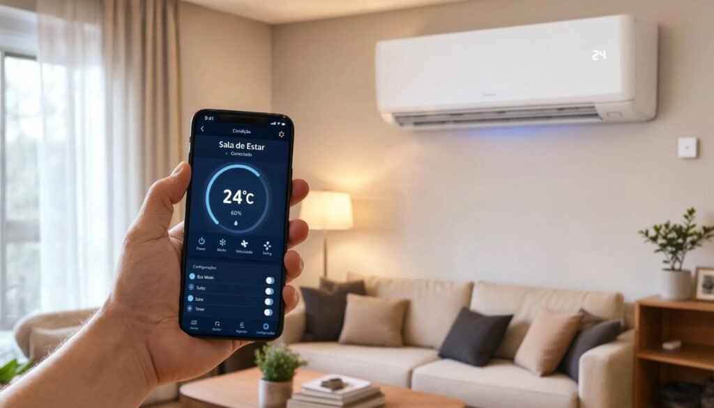 Controle do Ar-Condicionado Electrolux 9.000 BTUs via smartphone com Wi-Fi