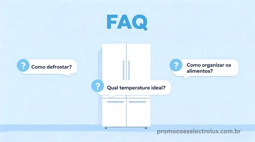 Dúvidas frequentes sobre a Geladeira Electrolux Frost Free Inverter IT70 480L Branca