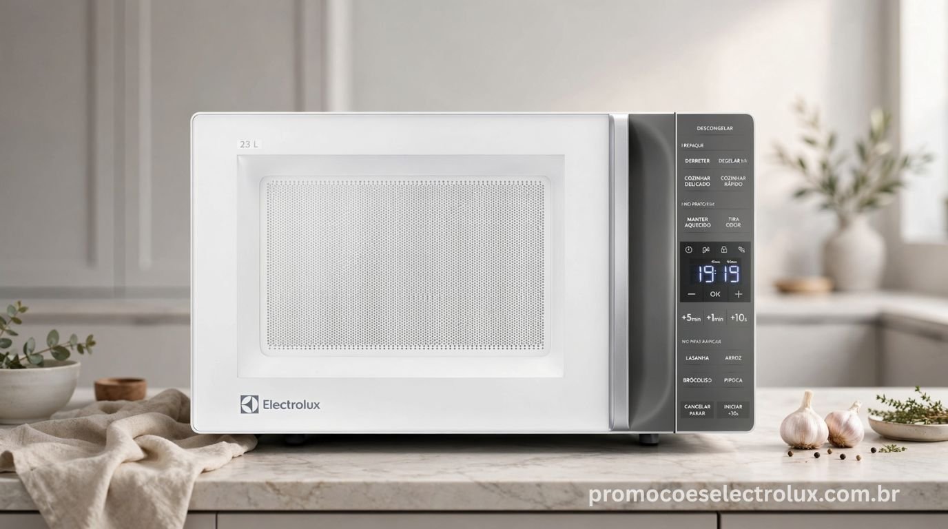 Micro-ondas Electrolux ME23B 23L Branco Efficient - Imagem de destaque