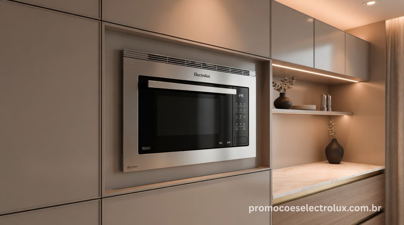Micro-ondas de Embutir Electrolux ME3HP 34L Inox com Grill e Função Tira Odor - Imagem de destaque