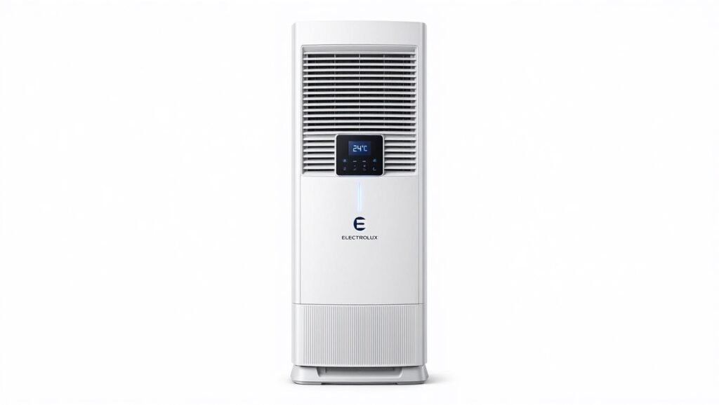 Vista frontal do Ar-Condicionado Electrolux Split Inverter Piso Teto 60.000 BTUs Efficient DI60F