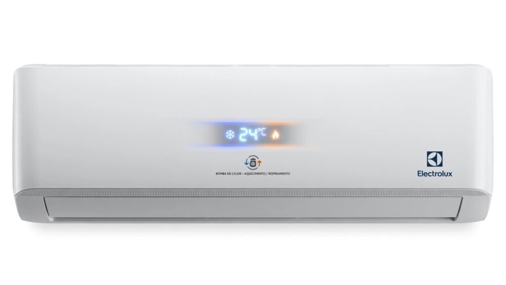 Vista frontal do Ar-Condicionado Electrolux Split 18.000 BTUs Color Adapt Quente/Frio com Wi-Fi YI18R