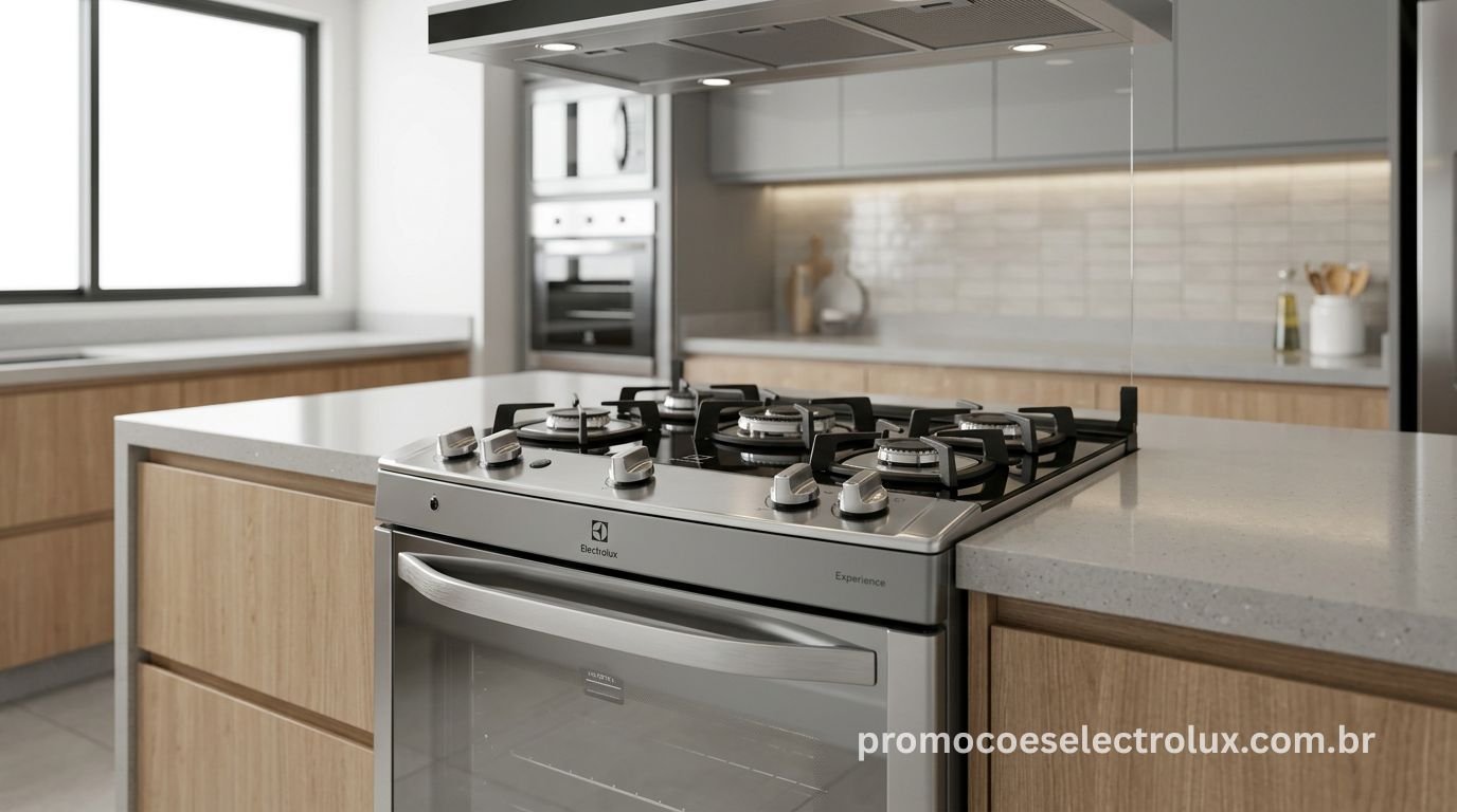 Fogão Electrolux FE5DC Experience com PerfectCook360 na cor Prata