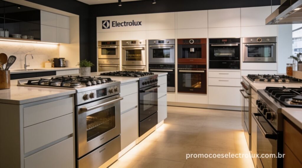 Linha completa de fogões Electrolux em diferentes modelos e acabamentos