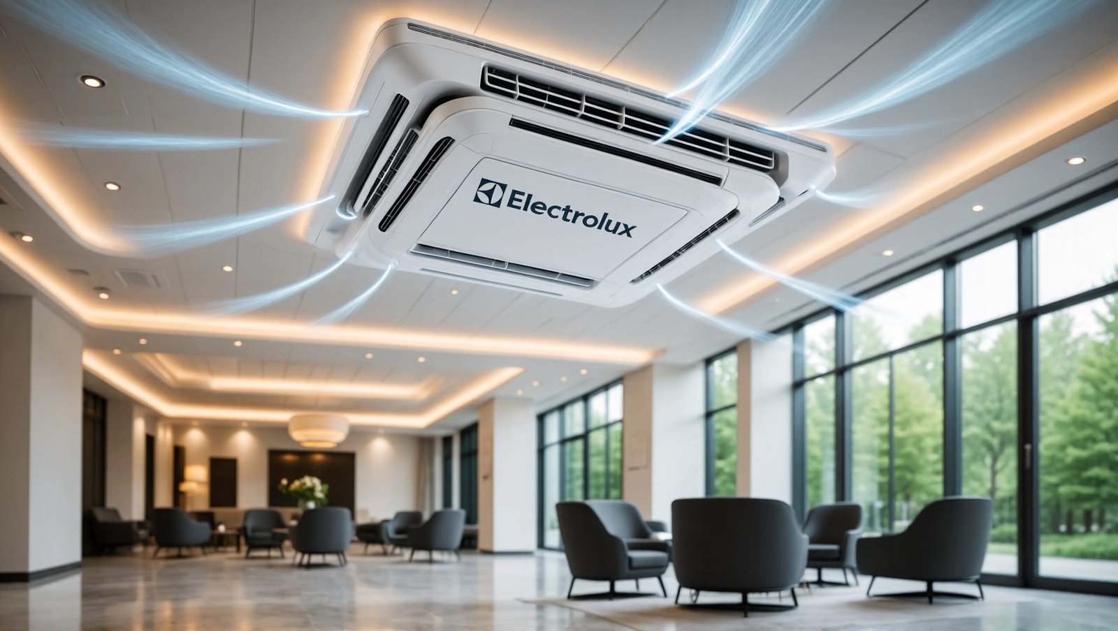 Ar-Condicionado Electrolux Cassete 8 Vias Inverter 36.000 BTUs Frio Efficient KI36F/KE36F