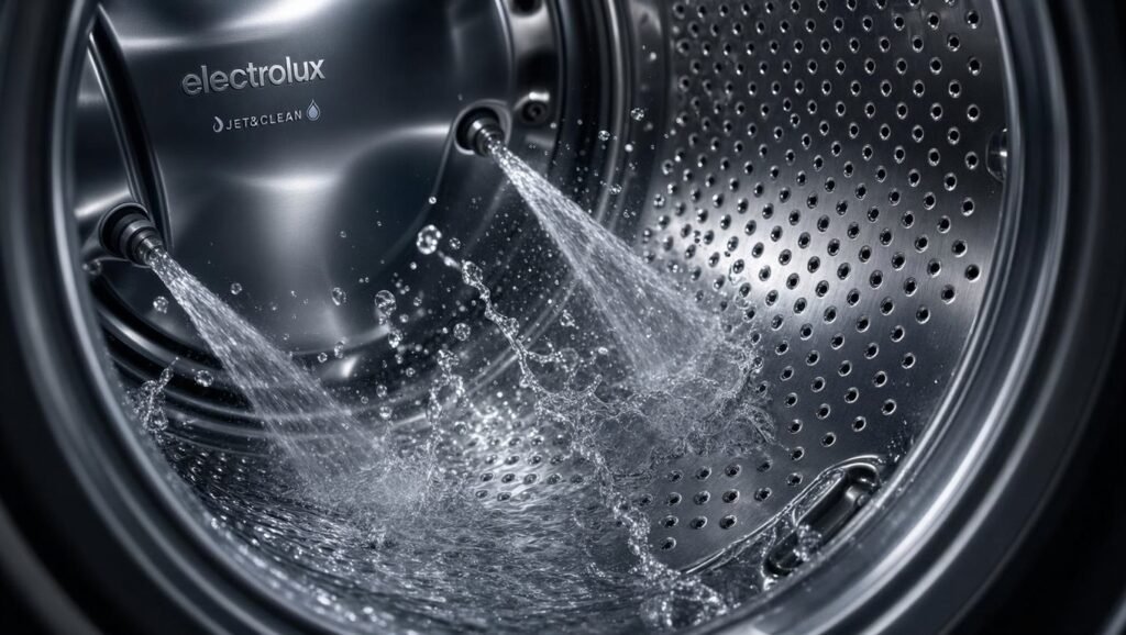 Cesto Inox e sistema Jet&Clean do tambor da Máquina de Lavar Electrolux 13kg LED13