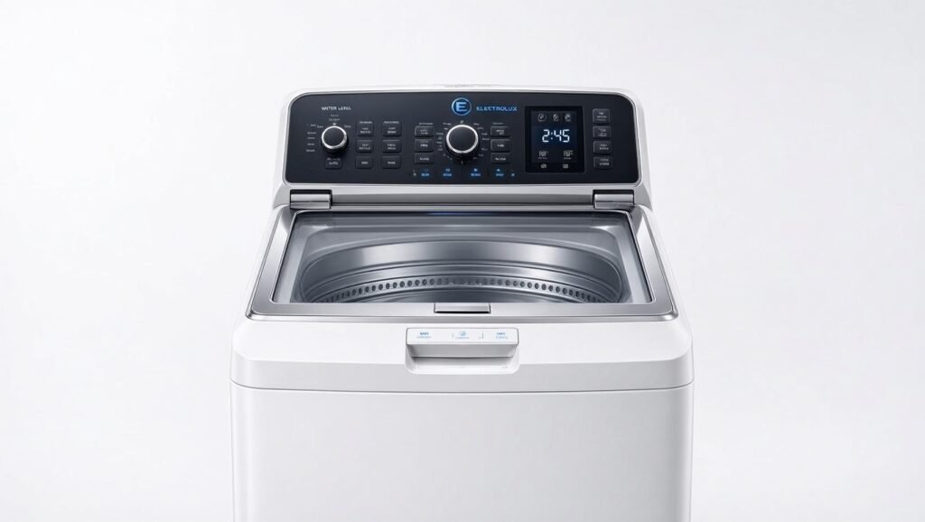 Vista frontal da Máquina de Lavar Electrolux 17kg Essential Care com Cesto Inox, Jet&Clean e Ultra Filter LED17