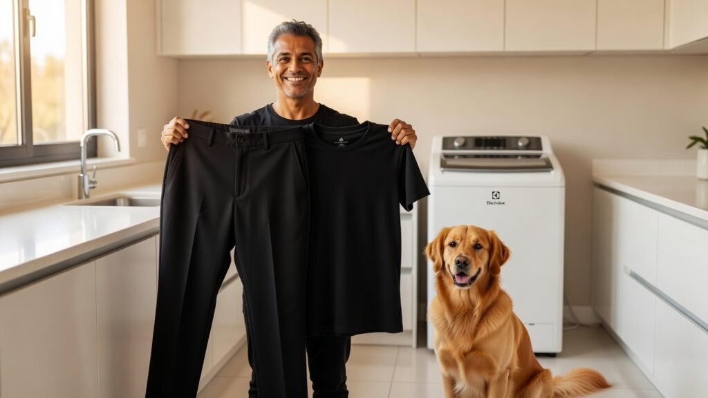 Roupas completamente limpas e livres de pelos graças ao Ultra Filter da Máquina de Lavar Electrolux 17kg LED17