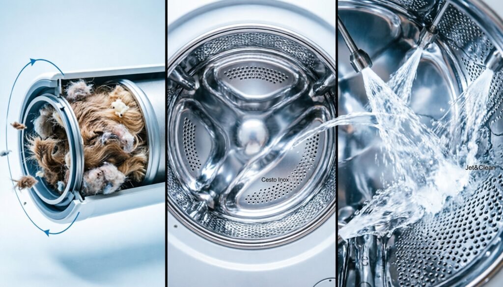 Trio de tecnologias Ultra Filter, Cesto Inox e Jet&Clean da Máquina de Lavar Electrolux 17kg LED17