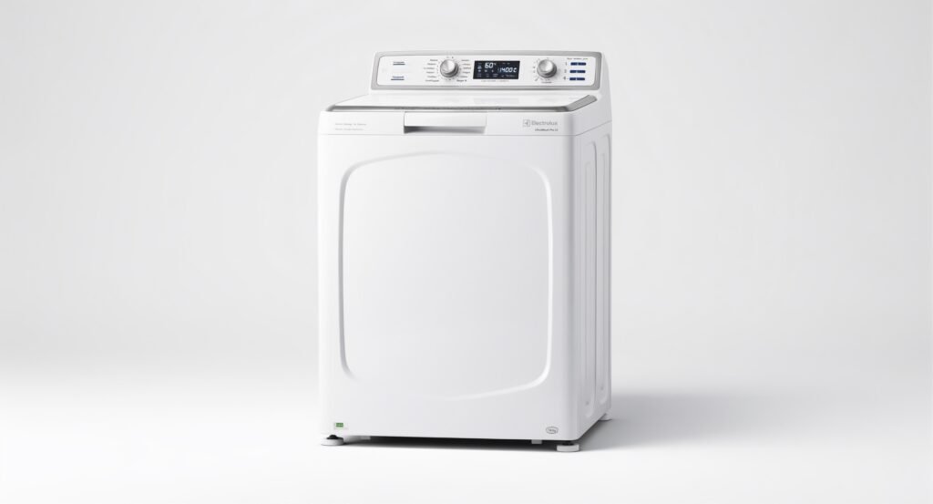 Vista frontal da Máquina de Lavar Electrolux 14,5kg Efficient Cesto Inox Jet&Clean 220v LEE15