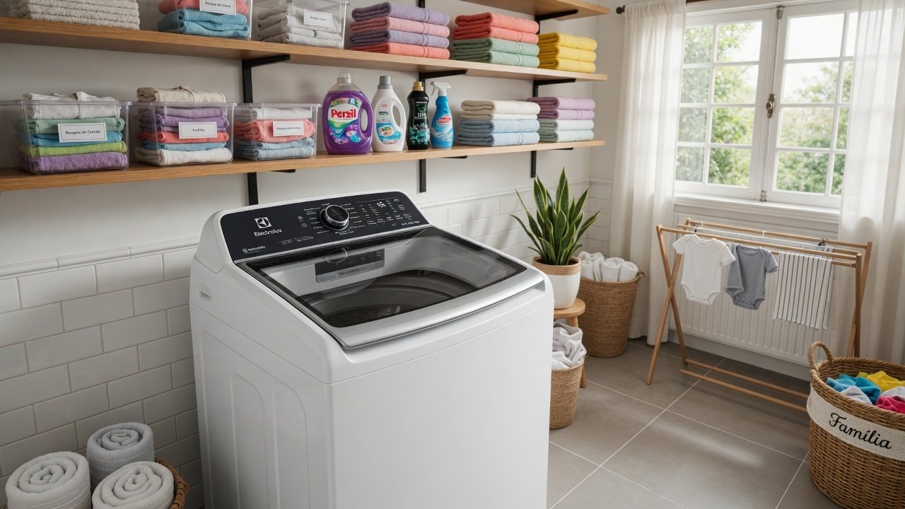 Máquina de Lavar Electrolux 15kg Branca Essential Care com Cesto Inox e Jet&Clean LED15