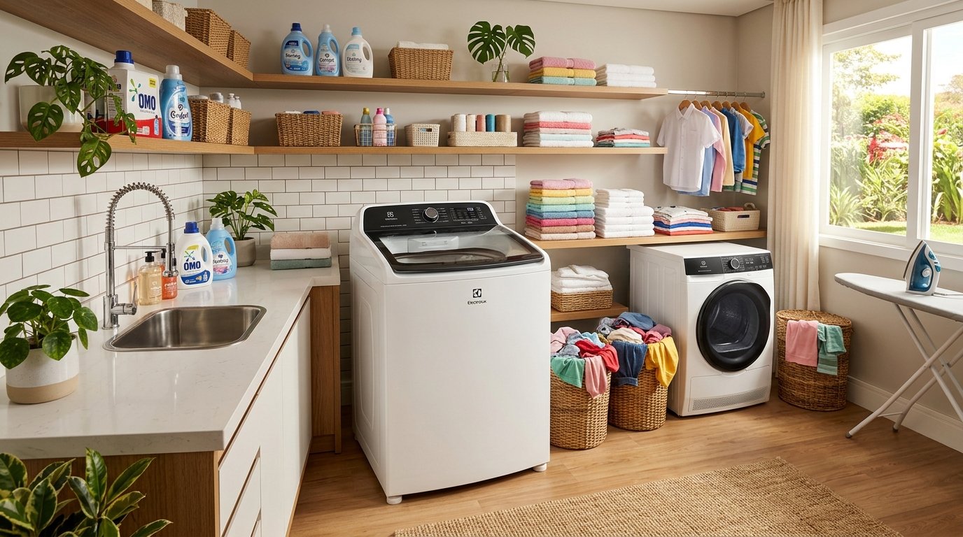 Máquina de Lavar Electrolux 18kg Branca Efficient Cesto Inox e Jet&Clean LEE18